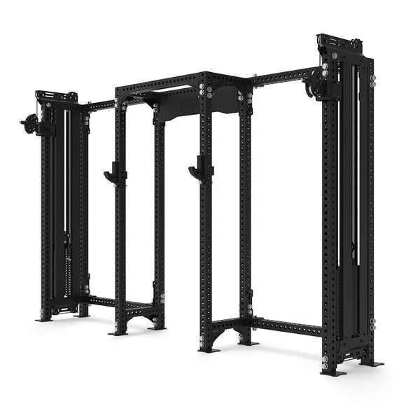 Half Rack w/ 2 Cable Tower Add Ons - Vanta Series Side Render 2