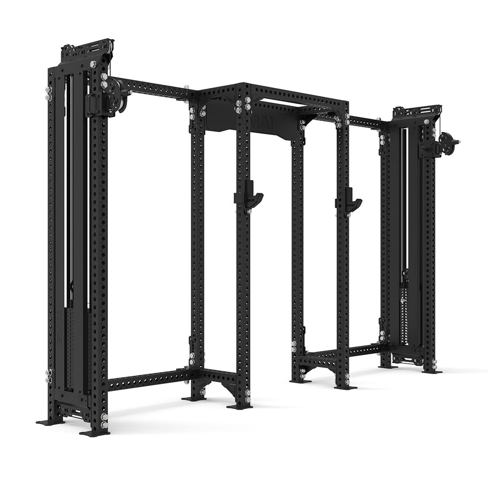 Half Rack w/ 2 Cable Tower Add Ons - Vanta Series Side Render