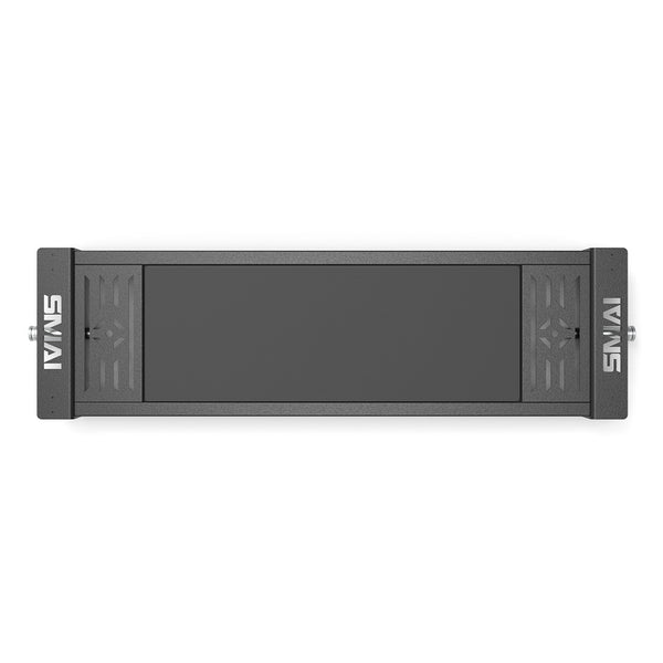 Overhead view of Utility Bench for weightlifting power rack