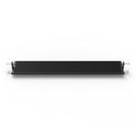 A black, rectangular SMAI Dumbbell Shelf from the Vanta Series with metallic connectors on both ends, shown against a white background.