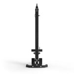 A black Freestanding Cable Machine from the SMAI Vanta Series features a tall central column, adjustment holes, and a sturdy base, viewed directly from the front against a white background.