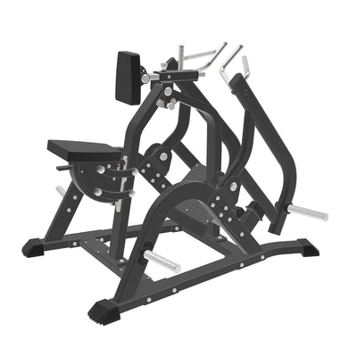 SMAI Commercial Plate Loaded Seated Row CMX-01 machine with a black frame, adjustable chest rest, and adjustable handles.