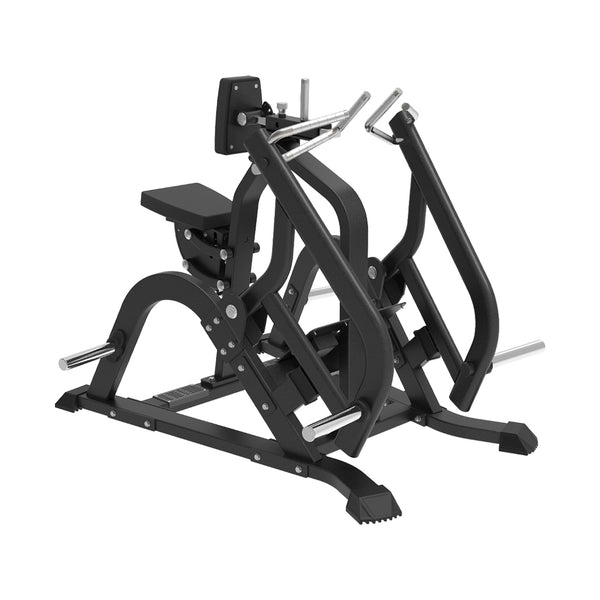 SMAI Commercial Plate Loaded Seated Row CMX-01 featuring a black frame and an adjustable chest rest.