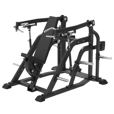 SMAI Commercial Plate Loaded Shoulder Press - CMX-10 featuring a black frame and an adjustable seat.