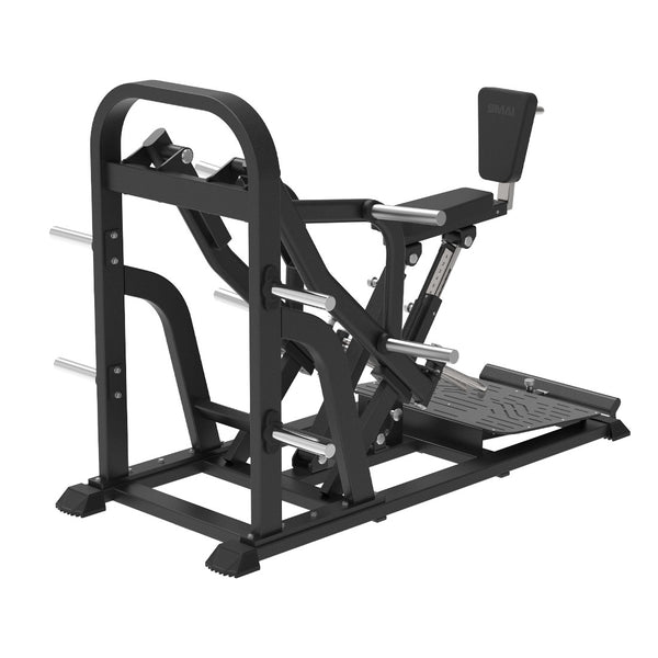 SMAI Commercial Plate Loaded Seated Bent Row - CMX-32 featuring a black frame, adjustable seat, and a metal footplate with adjustable handle positions.
