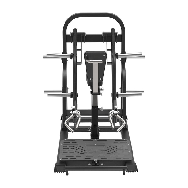 SMAI Commercial Plate Loaded Seated Bent Row - CMX-32 featuring a chest support pad, dual handles, and weight horns on either side.