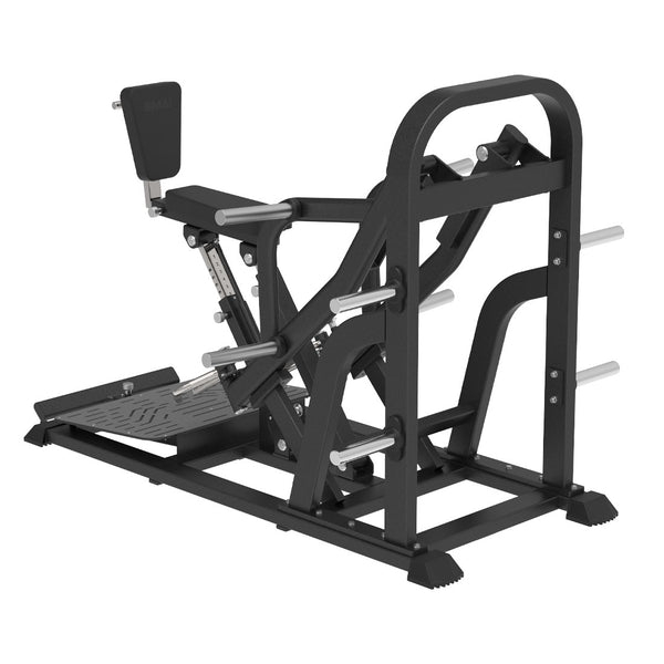 SMAI Commercial Plate Loaded Seated Bent Row - CMX-32 featuring a chest pad, adjustable seat, and weight plate horns on both sides.