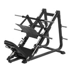 SMAI Commercial Plate Loaded Leg Press CMX-34, a 45-degree leg press machine featuring an adjustable seat and weight plate pegs on the sides.