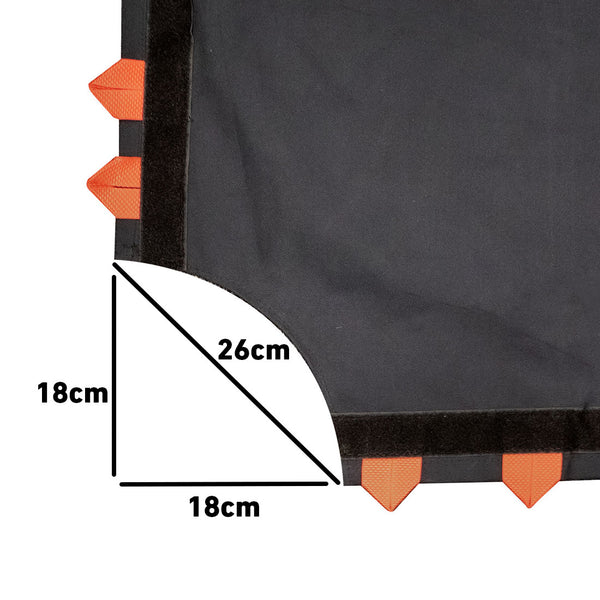 SMAI boxing ring replacement floor canvas black corner measurements