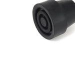 Close-up image of the Ubound Trampoline - Replacement Foot Protector, a black rubber stopper with a circular, tiered design by No Sync To Channel Engine. Often used to replace rubber feet on an Ubound rebounder, the stopper is displayed against a plain white background to emphasize its shape and texture.