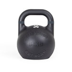 The SMAI The Yard - Competition Steel Kettlebell 36kg is black with "THE YARD," "EST 2020" custom embossing on the front and "36" in white near the handle, shown against a white background.