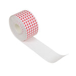 The SMAI Dollamur Flexi-Roll Tatami Seam Tape - White is a roll of adhesive tape, shown partially unrolled on a white background, perfect for securing Dollamur Flexi-Roll mats or other tatami-textured surfaces.