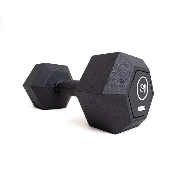 Sweat1000 Rubber Hex Dumbbell 12.5kg Side view