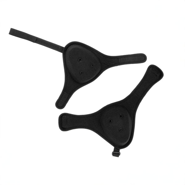 Flat lay of wrestling ear guard on mannequin head
