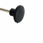 Close-up of a black rubber door stopper attached to a metal rod, featuring the Spare Pin from the Suspension Trainer - SES by No Sync To Channel Engine, isolated against a white background.