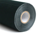A close-up image features a large roll of SMAI's Turf Tape, a black landscape fabric with a visible cardboard core, designed for gardening and landscaping purposes, set against a plain white background.