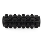 Introducing the SMAI Foam Roller - Grid, available in a convenient bulk 10 pack. This black cylindrical foam roller features a textured surface with a grid-like pattern of raised squares, making it ideal for muscle relief and exercise to effectively soothe sore muscles.