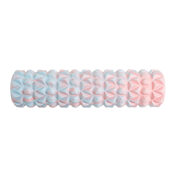 The SMAI Foam Roller - Trigger Point features raised, triangular bumps for muscle recovery, with a pastel pink and light blue gradient design, shown against a white background.