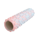 The SMAI Foam Roller - Trigger Point in pastel pink and blue features a hollow core, perfect for muscle massage, recovery, and physical therapy.