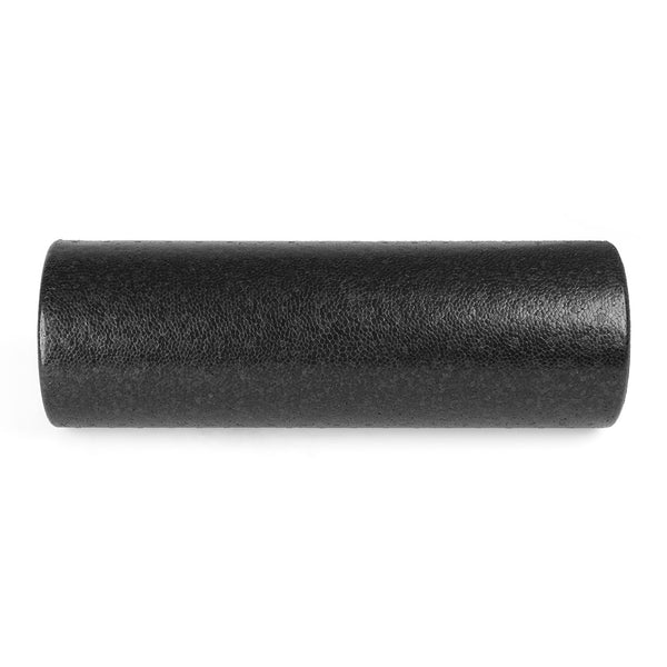 The SMAI Foam Roller - Half Length Firm - Bulk 10 Pack features black, textured rollers for deep tissue massage, displayed horizontally on a white background.