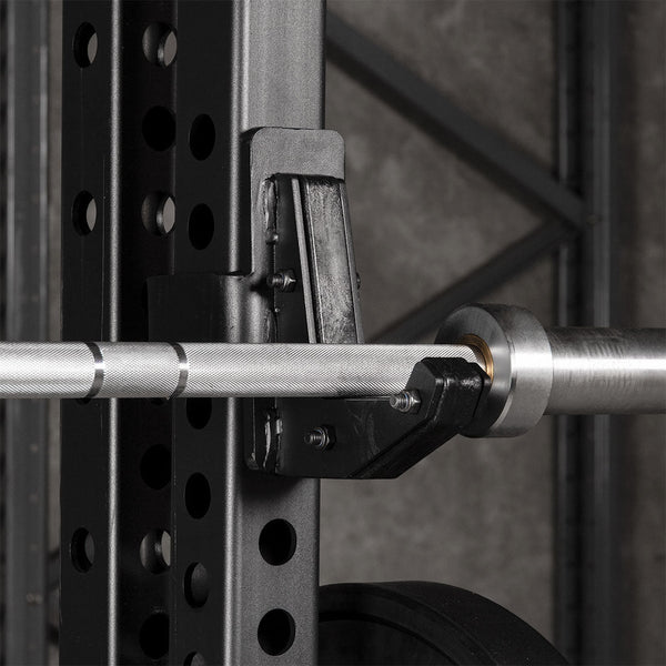 Weightlifting rig barbell j-hooks