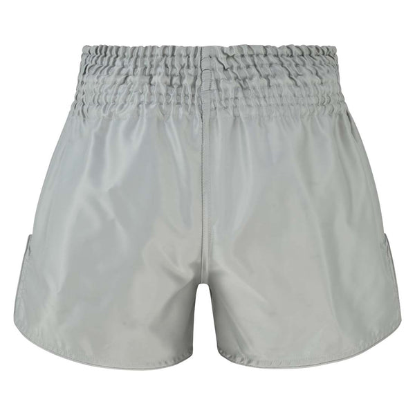 SMAI Muay Thai Shorts - Grey featuring an elastic waistband.