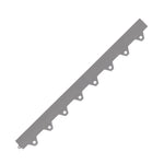 TPE Gym Flooring Tile - 5mm - Grey edge strip