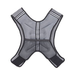 The SMAI Weighted Vest - Grey is built for fitness and rucking, featuring black trim, adjustable straps, ventilated mesh, and front reflective stripes for enhanced visibility.