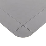 TPE Gym Flooring Tile - 5mm - Grey Close up of corner with edge piece 
