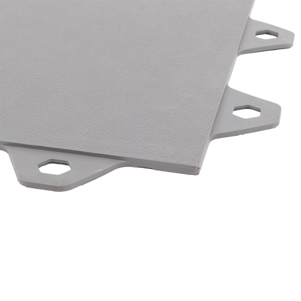 TPE Gym Flooring Tile - 5mm - Grey Close up of corner
