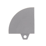 TPE Gym Flooring Tile - 5mm - Grey Corner edge