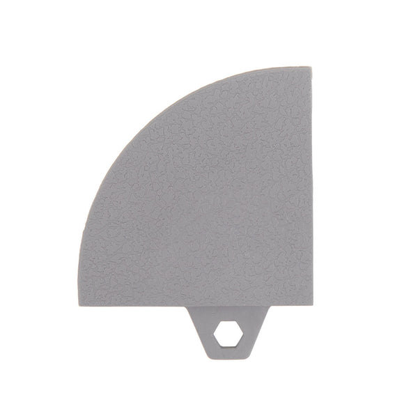 TPE Gym Flooring Tile - 5mm - Grey Corner edge