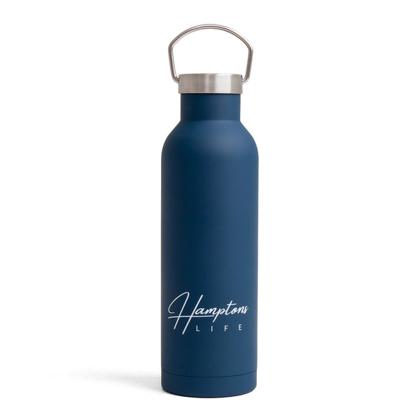 Blue stainless steel water bottle Hampton Life