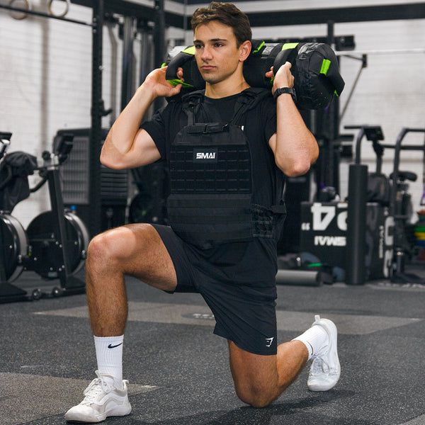 man kneeling with core back resting on his traps
