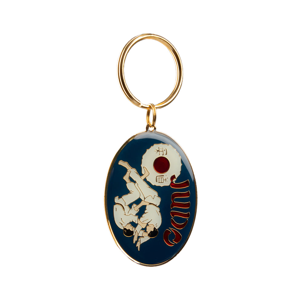 Judo Throw keyring gold