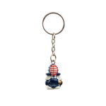 Kendo Man Keyring White Navy