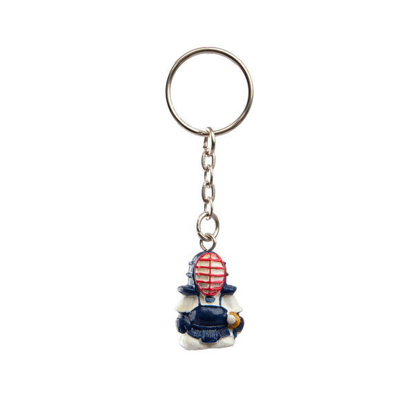 Kendo Man Keyring White Navy