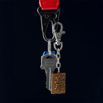Karate Keyring on black background