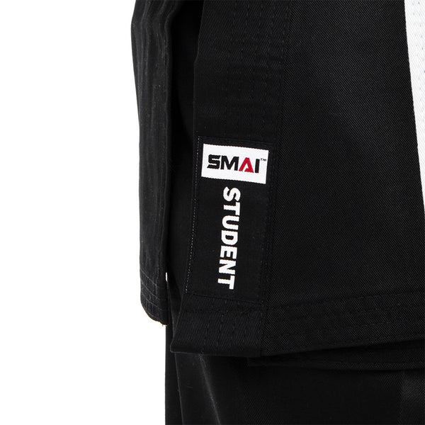 Black 8oz Student Karate uniform lapel label