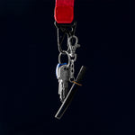 Samurai Sword Keyring Black background 2