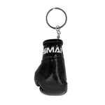 The SMAI Boxing Glove Keyring is a small black novelty accessory with "SMAI" on the wristband, attached to a metal keyring. It’s a fun mini boxing glove and makes a unique boxing gift.