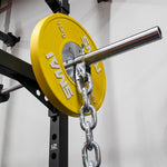 SMAI Olympic Weight Lifting Chains - Close up collar on barbell