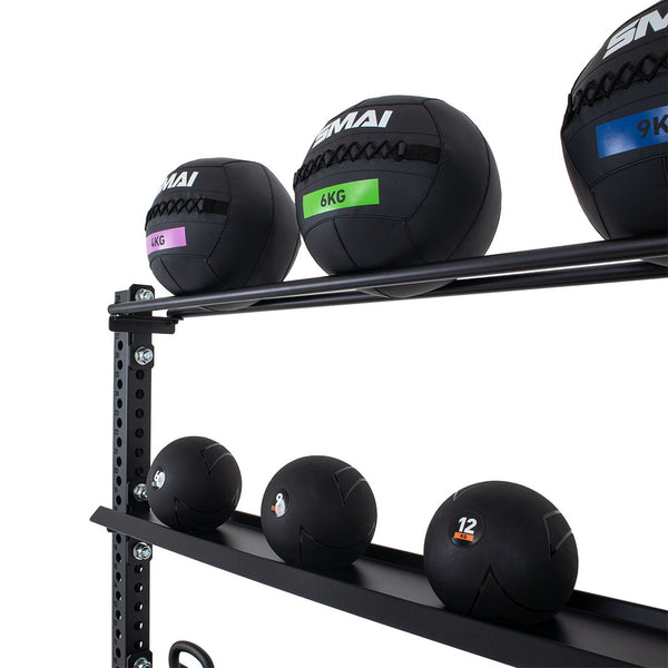 ball shelf on Gym storage rack