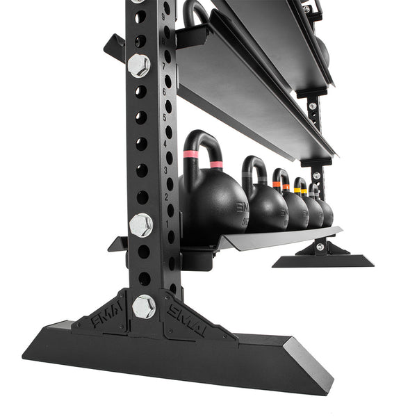 Foot view of Gym storage rack