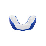 The SMAI 3 Layer Gel Mouth Guard - Senior, shown in blue and white from the front against a white background, is designed for ultimate impact protection.