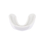 The SMAI 3 Layer Gel Mouth Guard - Senior is a white, contoured sports mouthguard designed to fit over upper teeth for superior impact protection, shown on a plain white background.