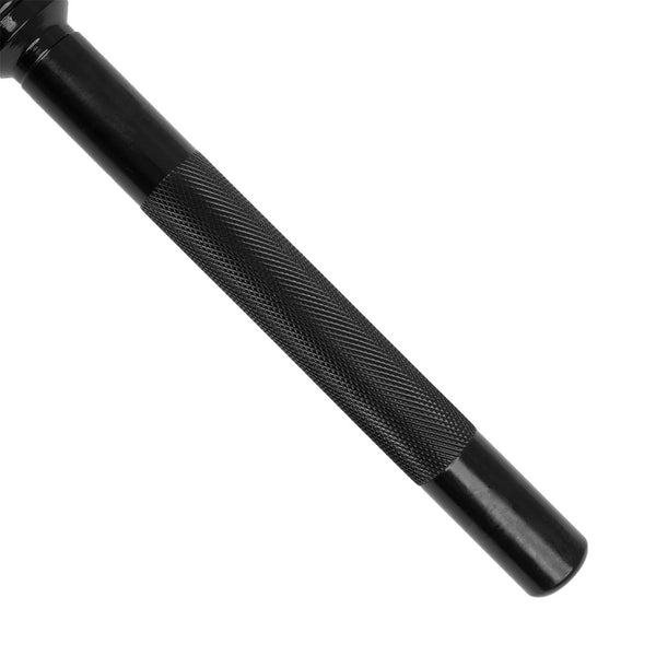 Straight Handle for Cable Machine Close up of handle knurling