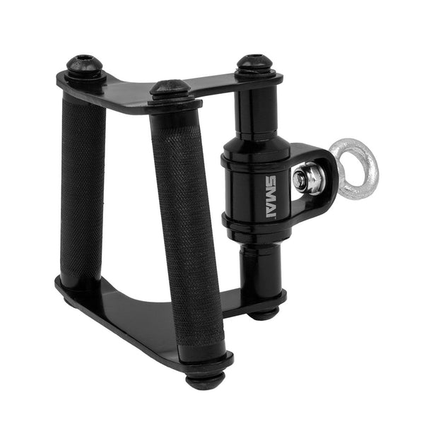 Revolving Double Handle Attachment for Cable Machine knurling grip