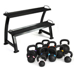 Cast Iron Kettlebell Set 56kg with Storage Rack