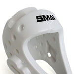 White "Head Guard - Dipped White" by SMAI with multiple ventilation holes for breathability and exceptional impact absorption.
